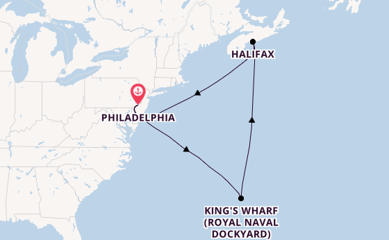 East Coast USA from Philadelphia, Pennsylvania, USA with the Norwegian Jewel