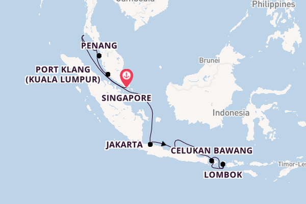 South East Asia from Singapore, Singapore with the Nautica