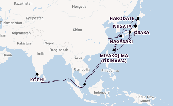 Japan from Tokyo, Japan with the Silver Whisper
