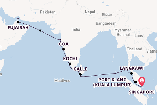 South East Asia from Singapore, Singapore with the Nautica