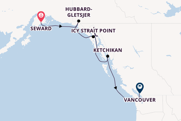 Alaska vanaf Seward, Alaska met de Celebrity Summit