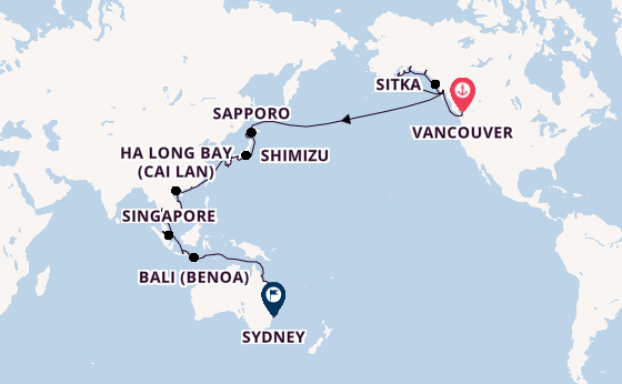 Transpacific from Vancouver, Canada with the Viking Orion