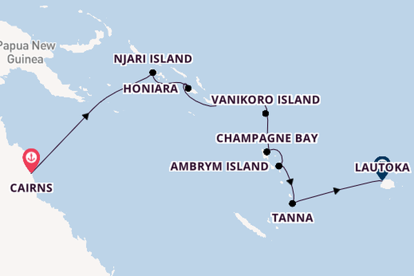 South Pacific from Cairns, Australia with the Scenic Eclipse II