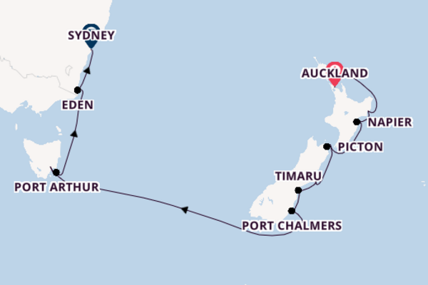 Cruise in 19 dagen naar Sydney met Phoenix Cruises