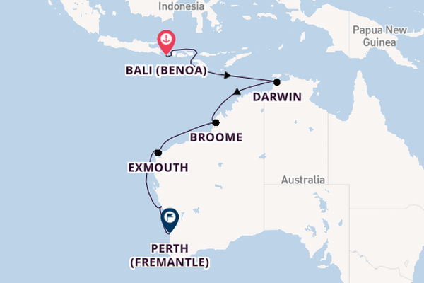 Australia from Bali (Benoa), Indonesia with the Seven Seas Navigator