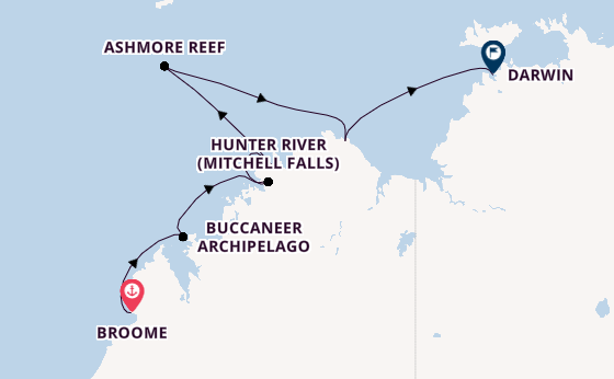 Australia from Broome, Australia with the Silver Cloud