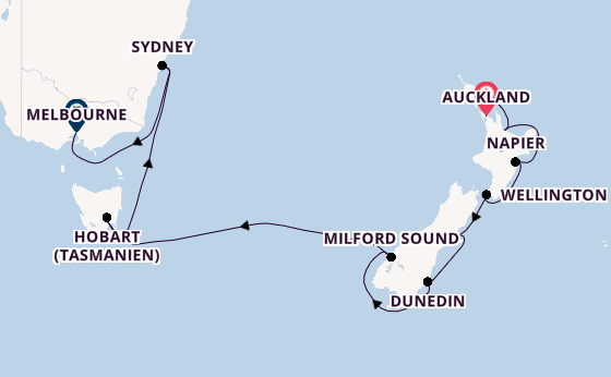 Australien und Neuseeland ab Auckland, Neuseeland auf der Azamara Pursuit