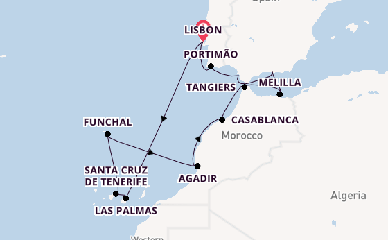 Africa from Lisbon, Portugal with the Norwegian Star