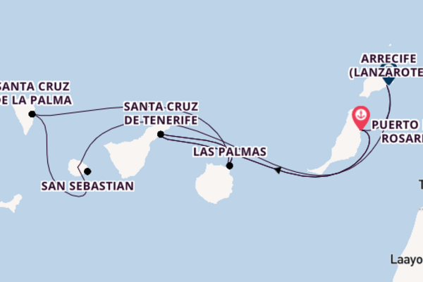 Kanarische Inseln ab Puerto del Rosario, Fuerteventura mit AIDAblu