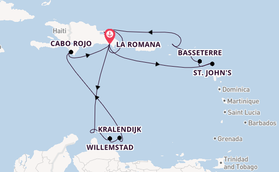 Caribbean vanaf La Romana met AIDAbella