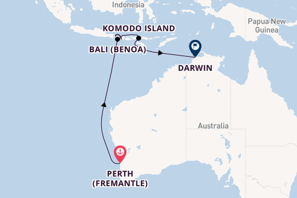 Indonesia from Perth (Fremantle), Australia with the Seven Seas Navigator