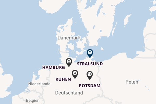 Elbe ab Hamburg, Deutschland auf der MS Victor Hugo