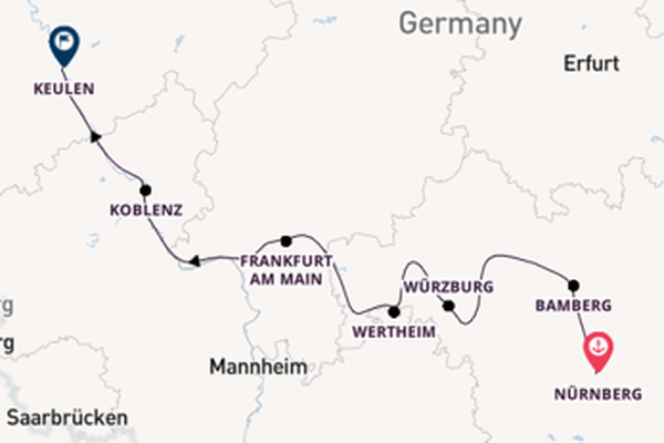 8daagse droomcruise vanuit Nürnberg