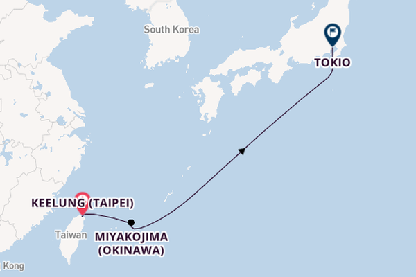 Oost-Azië vanaf Keelung (Taipei), Taiwan met de MSC Bellissima