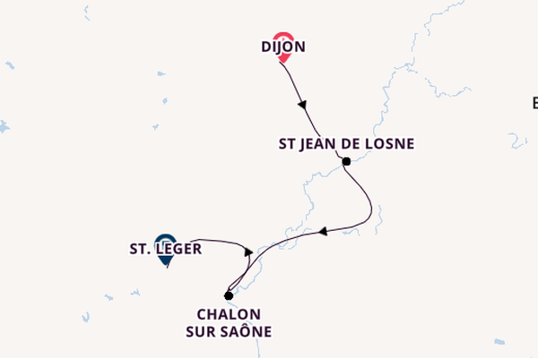 Rhone River, Europe from Dijon, France with the Daniele 
