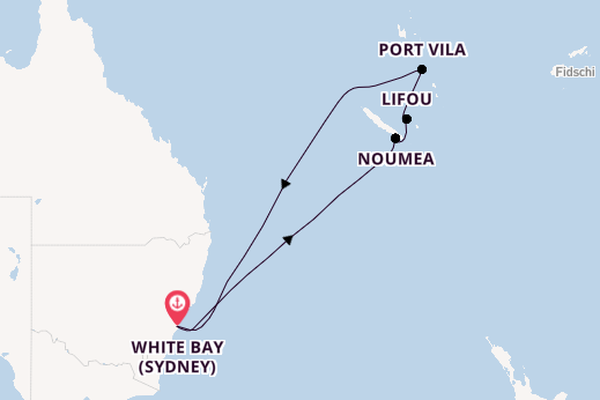 Südsee ab White Bay (Sydney), Australien auf der Carnival Adventure