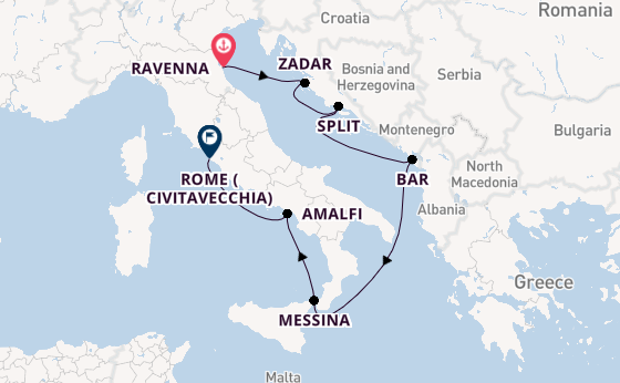 Mediterranean from Ravenna, Italy with the Explorer of the Seas