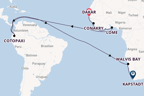 Transatlantik ab Dakar, Senegal auf der HANSEATIC nature