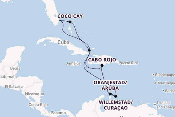 Caribbean from Fort Lauderdale (Port Everglades), Florida, USA with the Oasis of the Seas