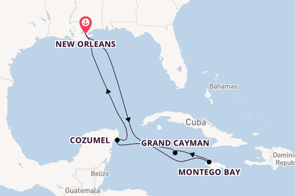 Western Caribbean from New Orleans, Louisiana with the Carnival Liberty