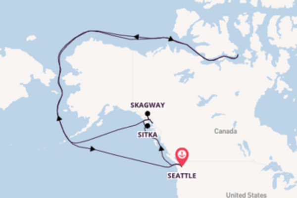 Cruising from Seattle via Endicott Arm und Dawes-Gletscher