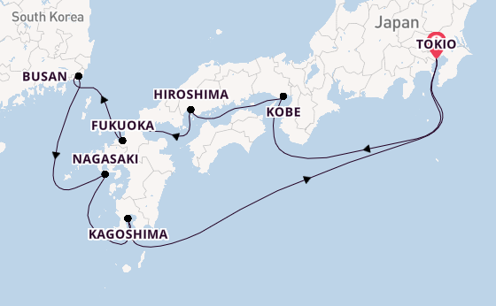 Japan vanaf Tokio, Japan met de Silver Moon