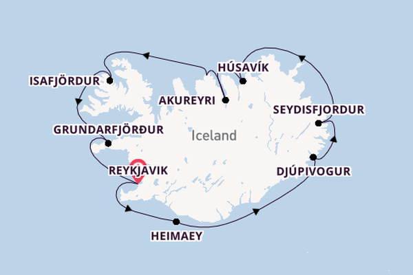 Arctic from Reykjavik, Iceland with the Seven Seas Grandeur