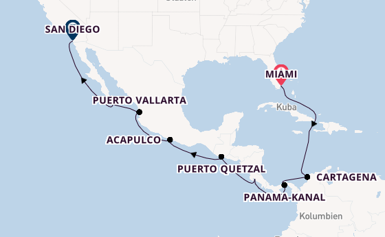 Mittelamerika ab Miami auf der Norwegian Star