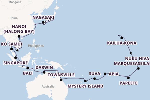 Pago Pago aanschouwen met de Regatta