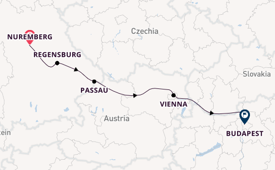 Danube River, Europe from Nuremberg, Germany with the Avalon Passion