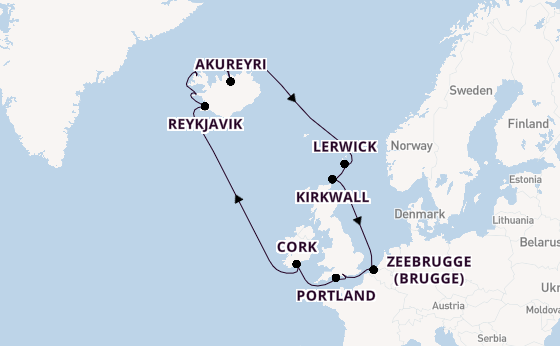Britse Eilanden vanaf Southampton (Londen), Engeland met de Sky Princess