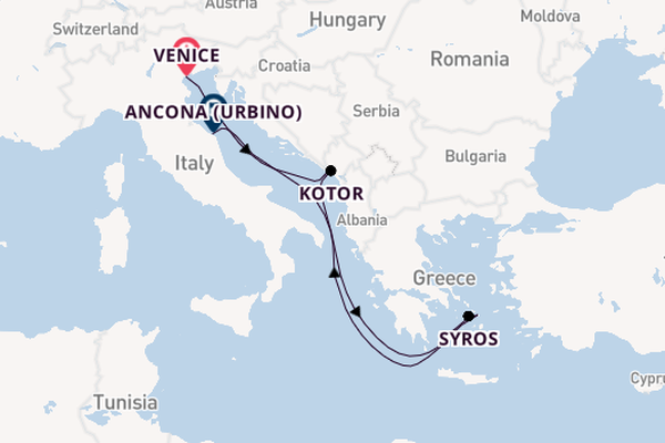 Mediterranean from Venice, Italy with the MSC Lirica
