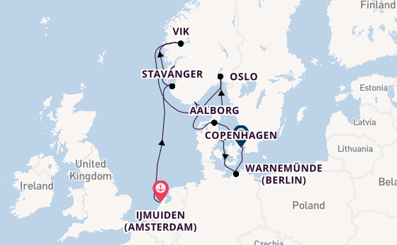 Norway from Ijmuiden (Amsterdam), Netherlands with the Silver Spirit
