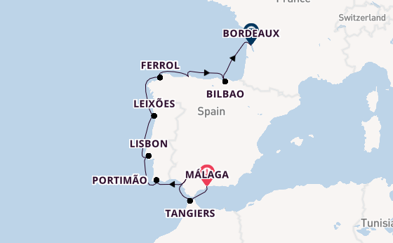 Portugal from Málaga, Spain with the Scenic Eclipse II