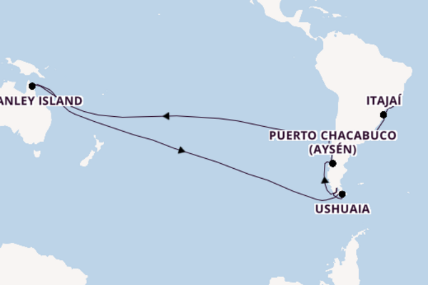 Transpacifisch vanaf Rio de Janeiro, Brazilië met de Seven Seas Mariner