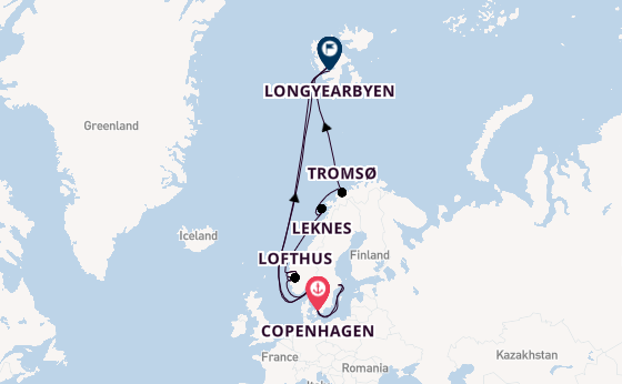 Norway from Copenhagen, Denmark with the Scenic Eclipse                                                                                               