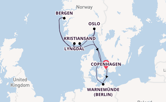 Norway from Copenhagen, Denmark with the MSC Magnifica