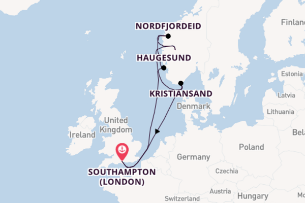 MSC Virtuosa 8  Southampton (London)-Southampton (London)