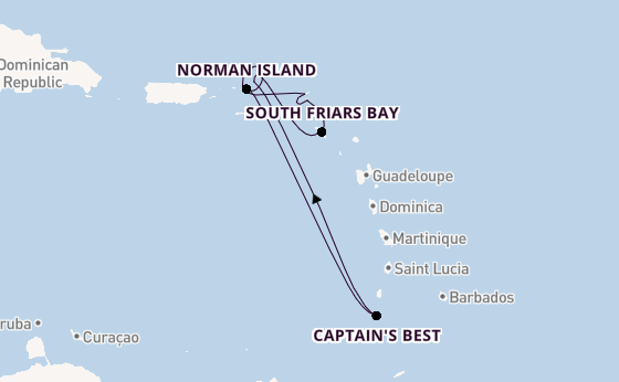 Oostelijke Caraïben vanaf Philipsburg, St. Maarten, Nederlandse Antillen met de Star Flyer
