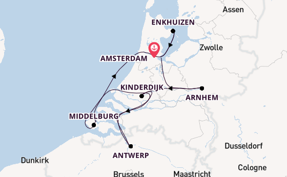 Western Europe from Amsterdam, Netherlands with the Viking Ve 