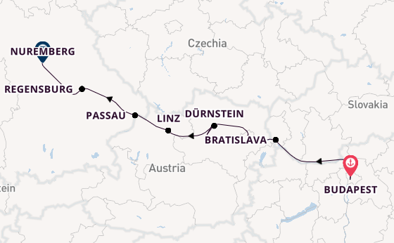 Danube River, Europe from Budapest, Hungary with the AmaReina