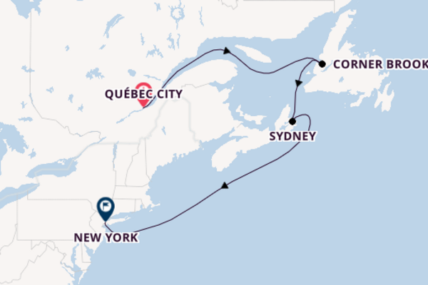 Trip with Cunard from Québec City to New York