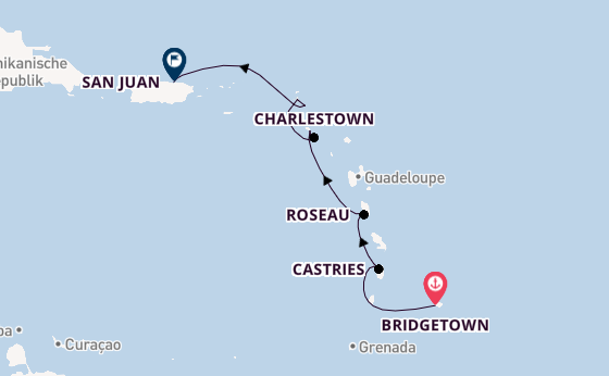Südliche Karibik ab Deutschland auf der Azamara Journey