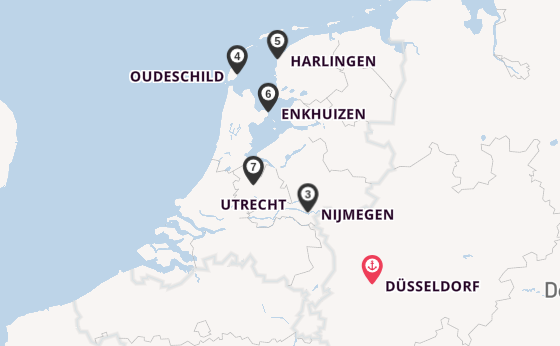 Rhein ab Düsseldorf, Deutschland auf der VIVA TIARA