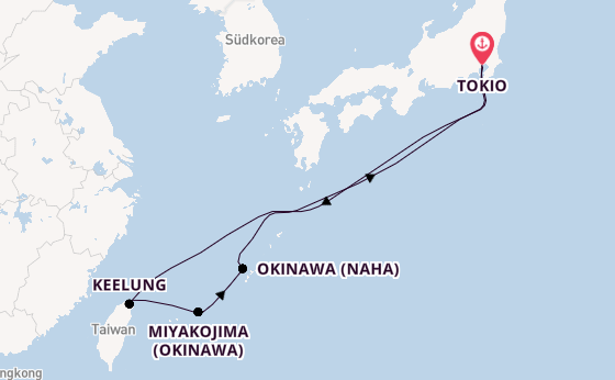 Japan ab Tokio, Japan auf der Diamond Princess