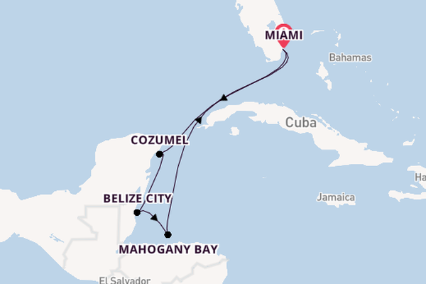 Westelijke Caraïben vanaf Miami, Verenigde Staten met de Carnival Magic