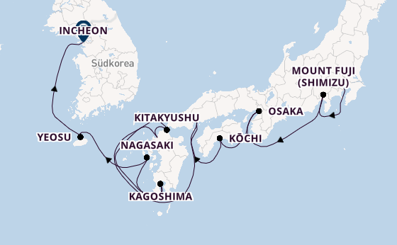 Japan ab Tokio, Japan auf der Azamara Pursuit