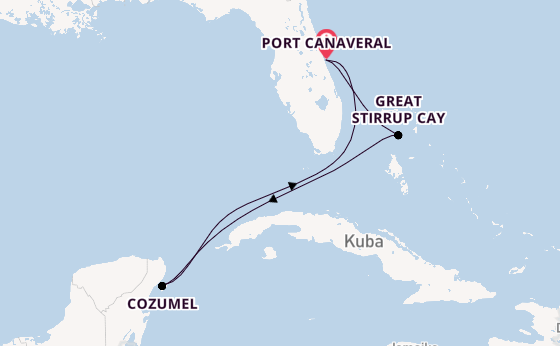 Karibik ab Port Canaveral, USA auf der Norwegian Getaway