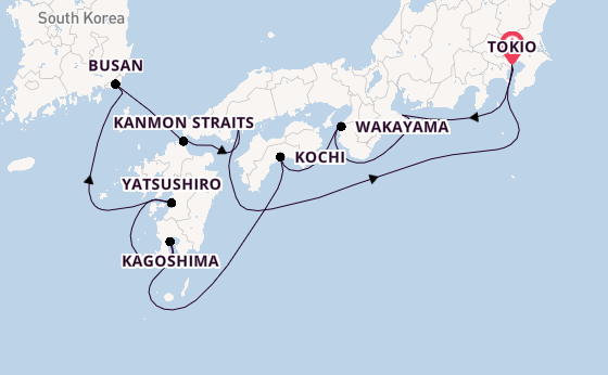 Japan vanaf Tokio, Japan met de Sapphire Princess