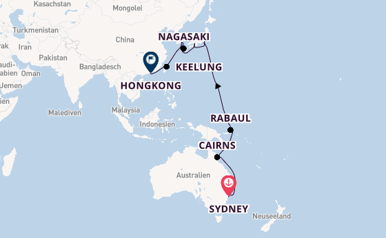 Ostasien ab Sydney auf der Costa Deliziosa